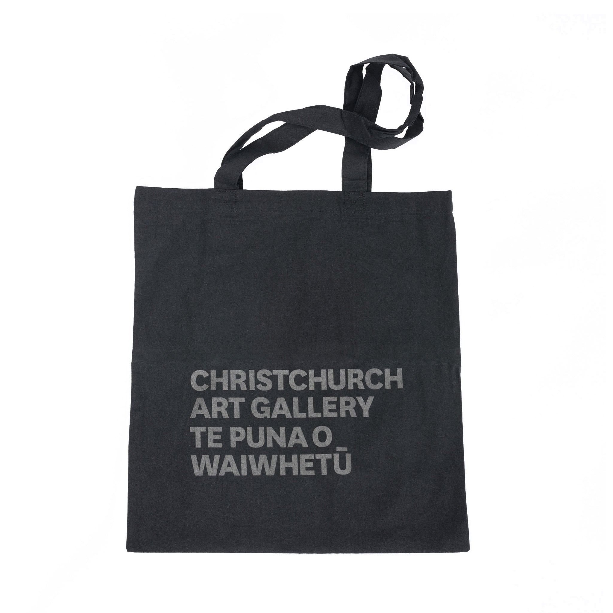 Christchurch Art Gallery Te Puna o Waiwhetū Tote Bag black on black