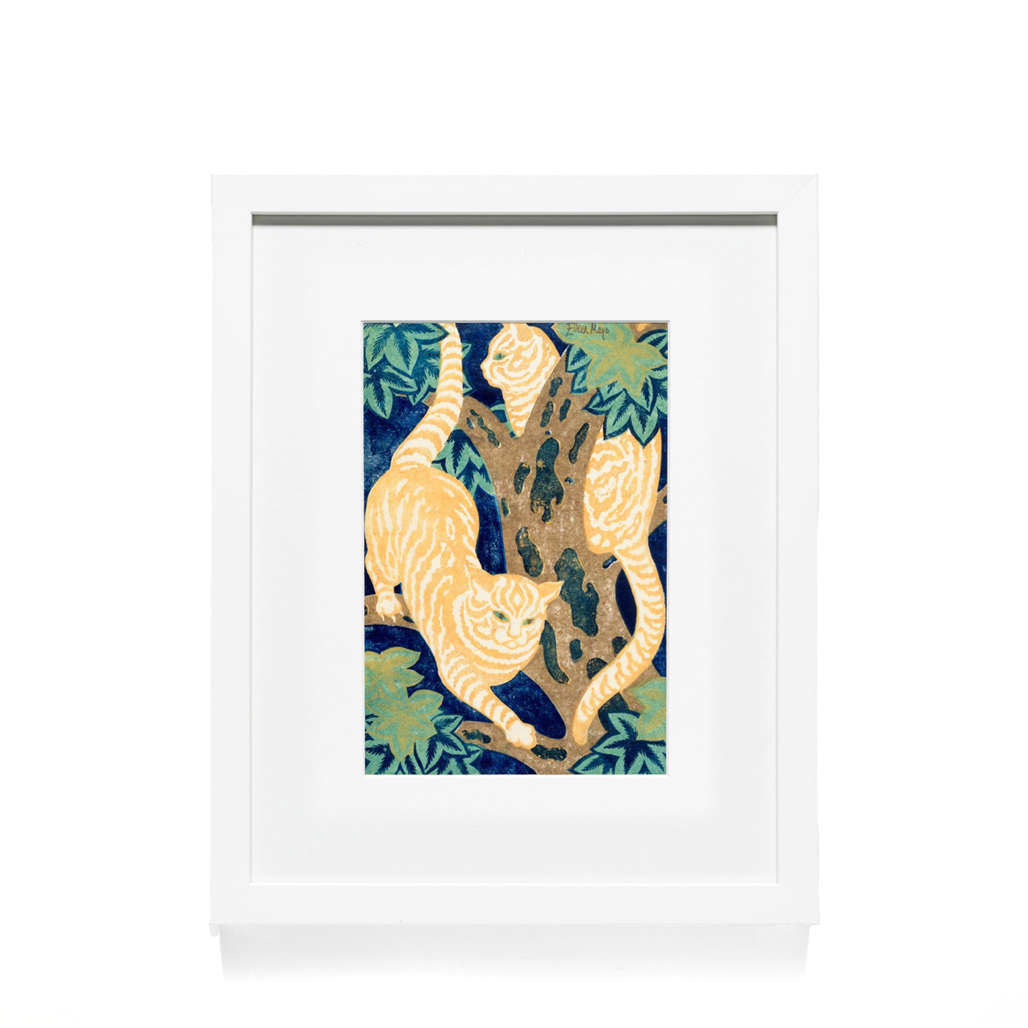 Eileen Mayo "Cats in the Trees" Reproduction Print