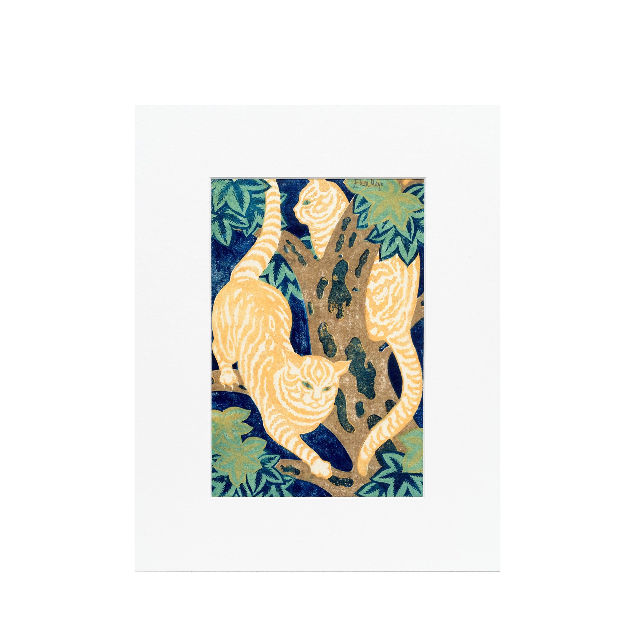 Eileen Mayo "Cats in the Trees" Reproduction Print