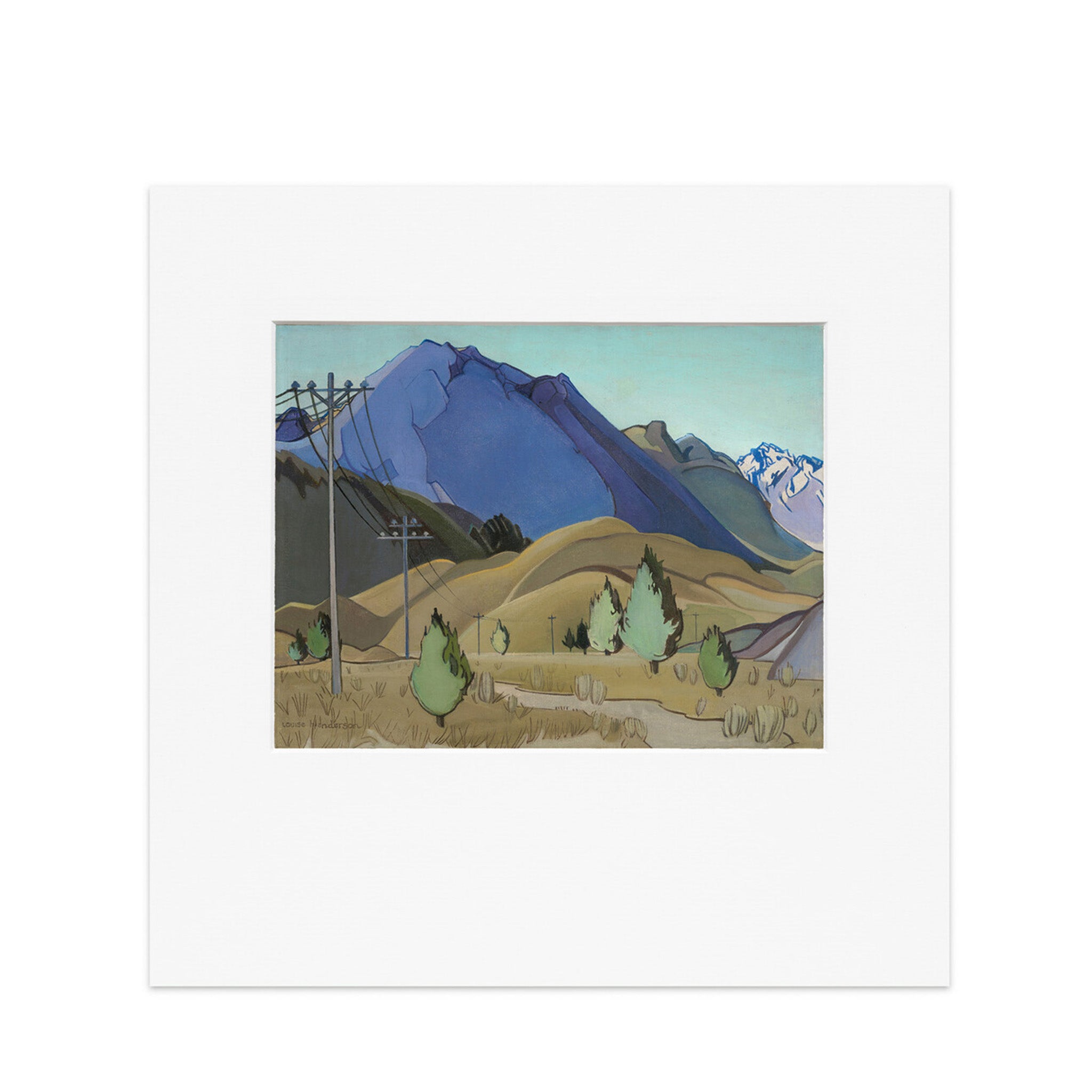 Louise Henderson "Plain and Hills" Reproduction Print