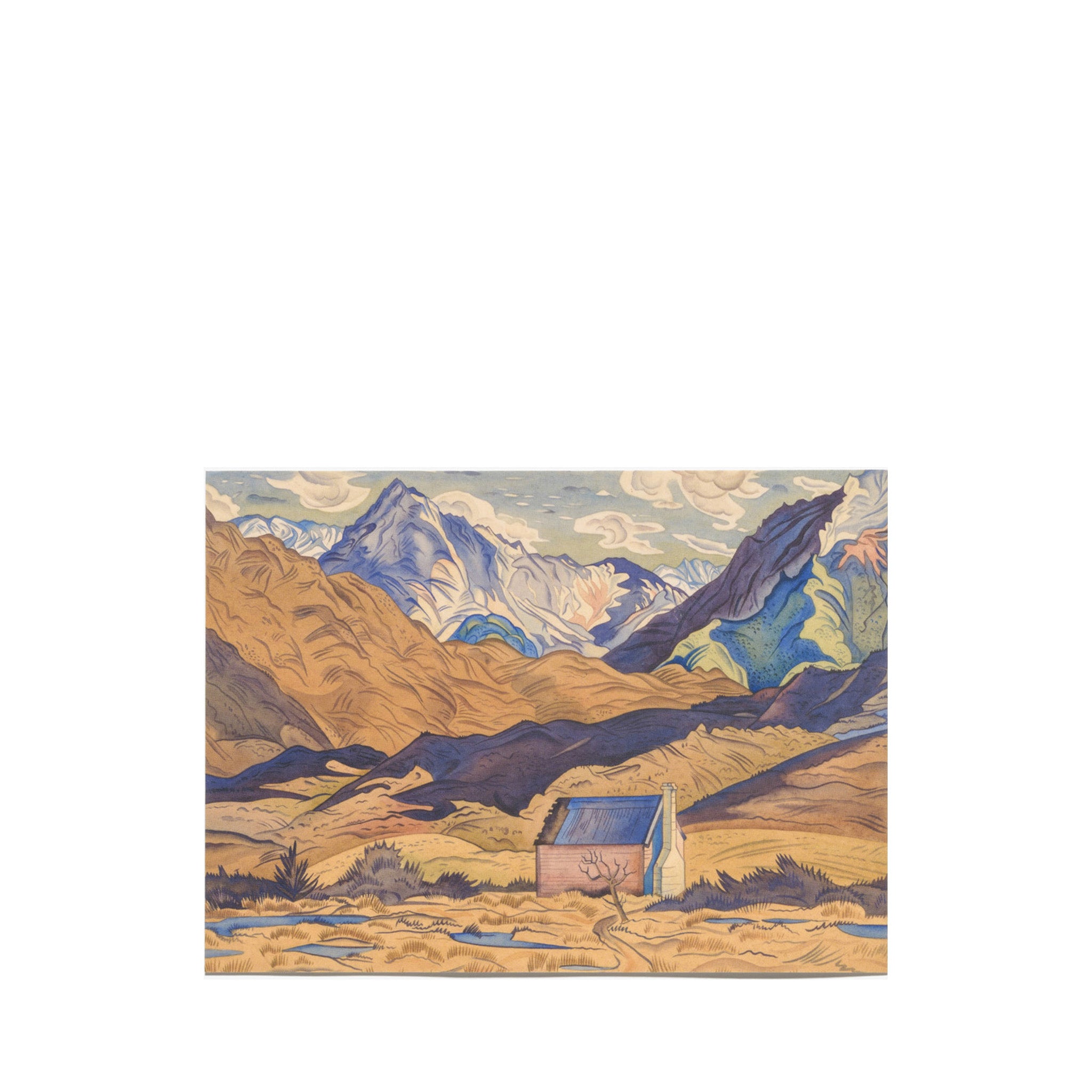 Rita Angus "Mountains, Cass" Postcard