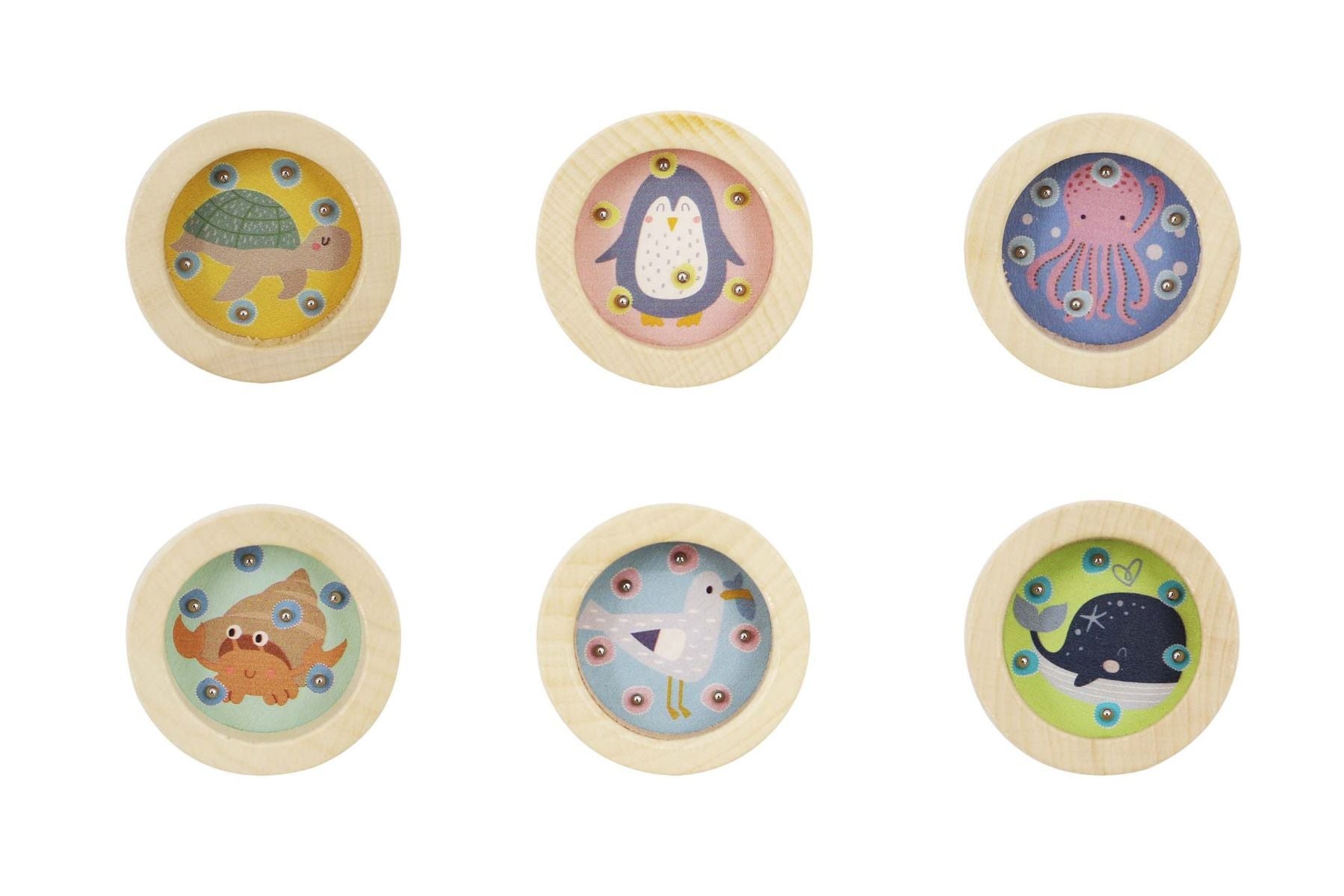 Wooden Sea Animal Ball Game