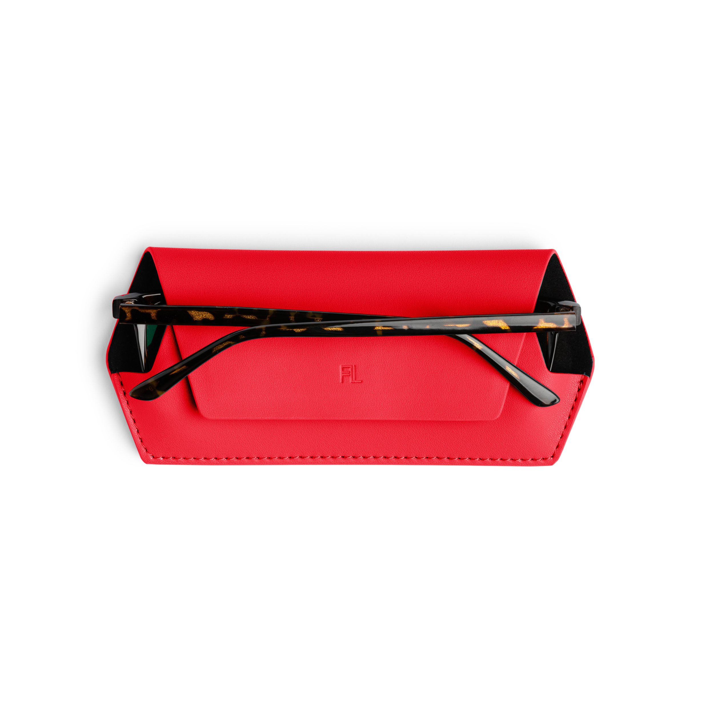 Slimline Glasses Case - Poppy Red