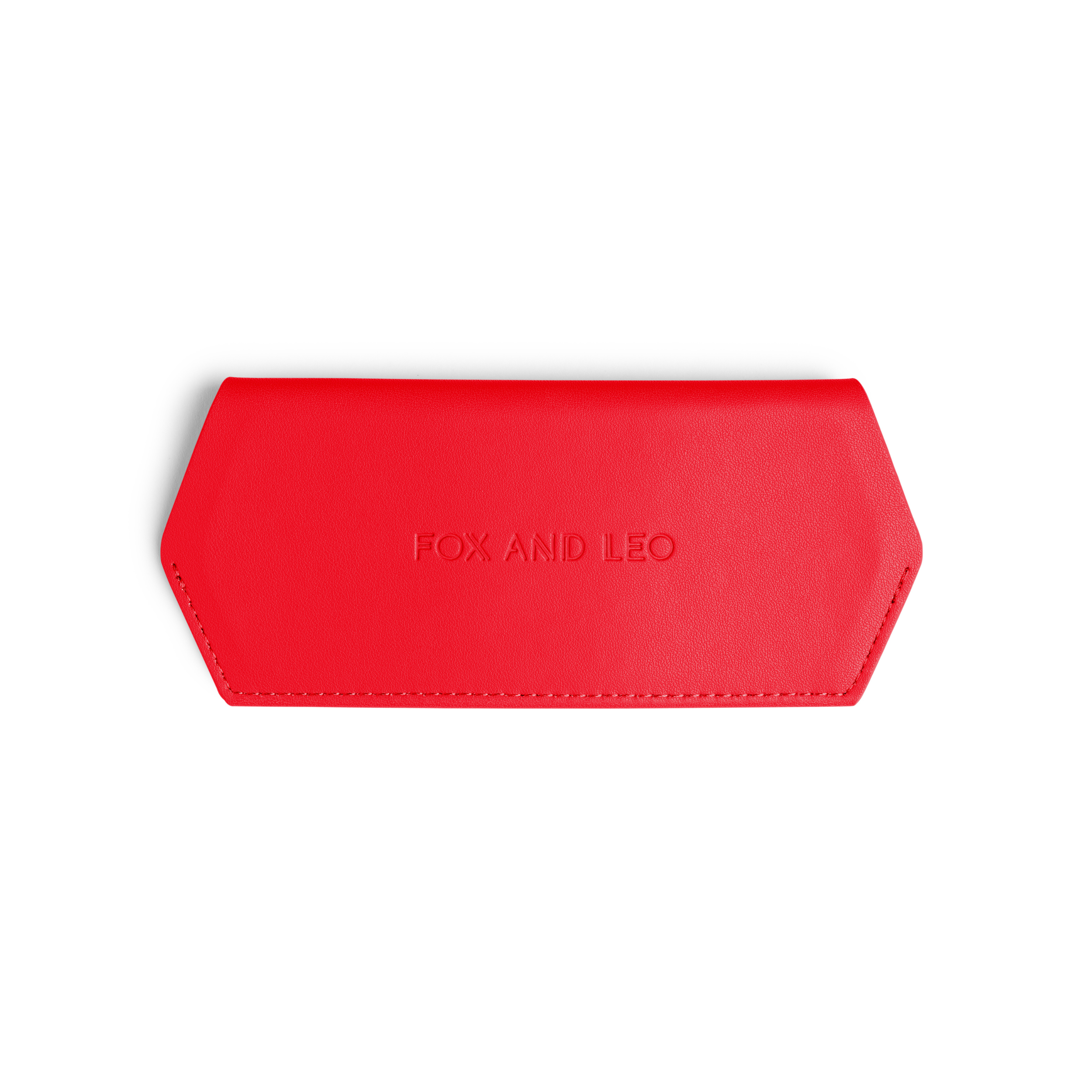 Slimline Glasses Case - Poppy Red