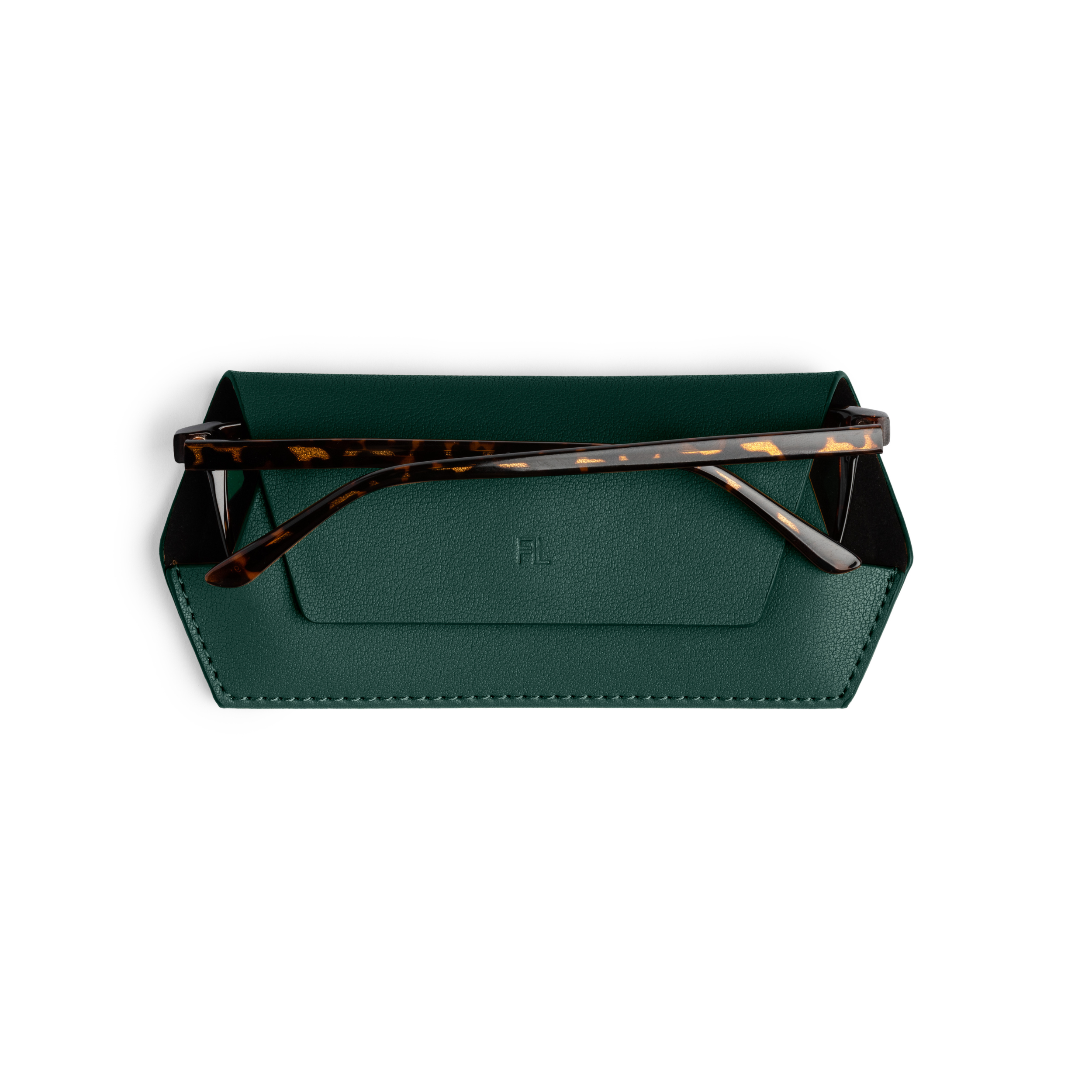 Slimline Glasses Case - Forest Green