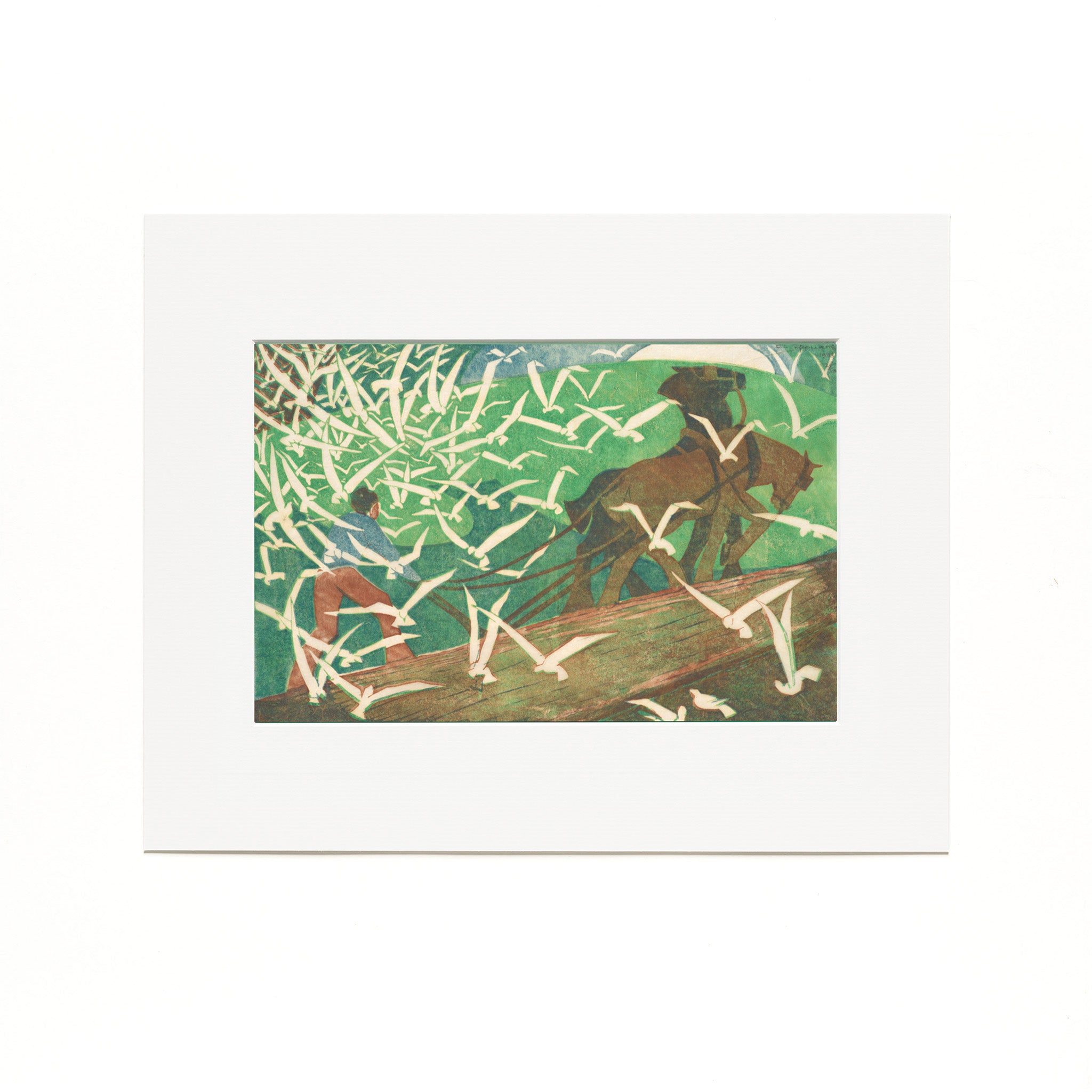 Ethel Spowers "Birds Following a Plough" Reproduction Print