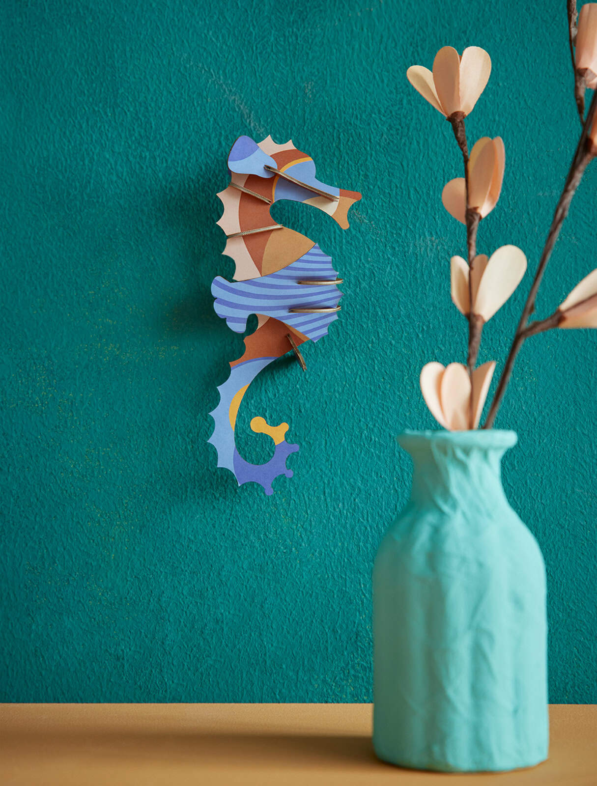 Blue Ringlet Seahorse Wall Art