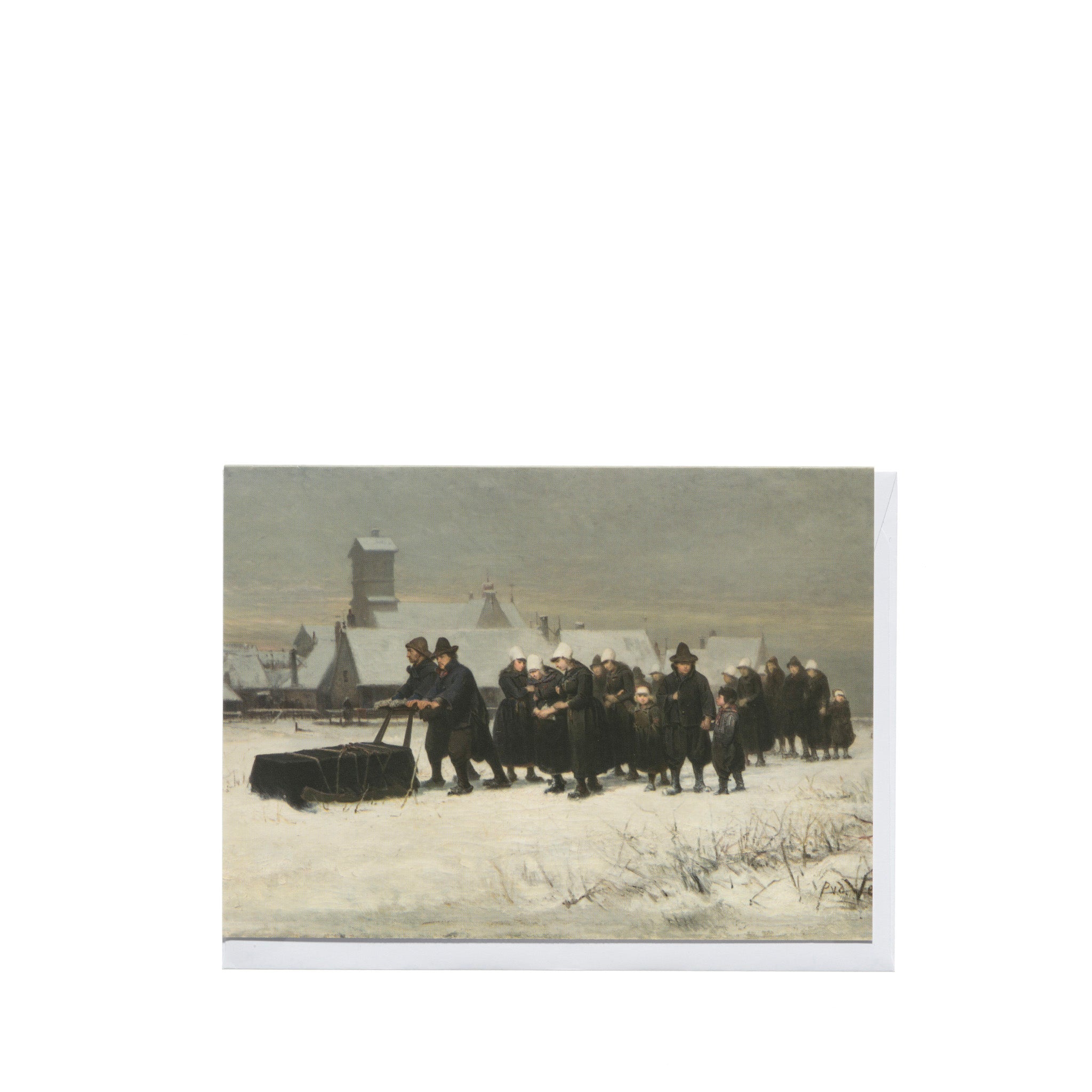 Petrus van der Velden "Burial in the Winter…" Card