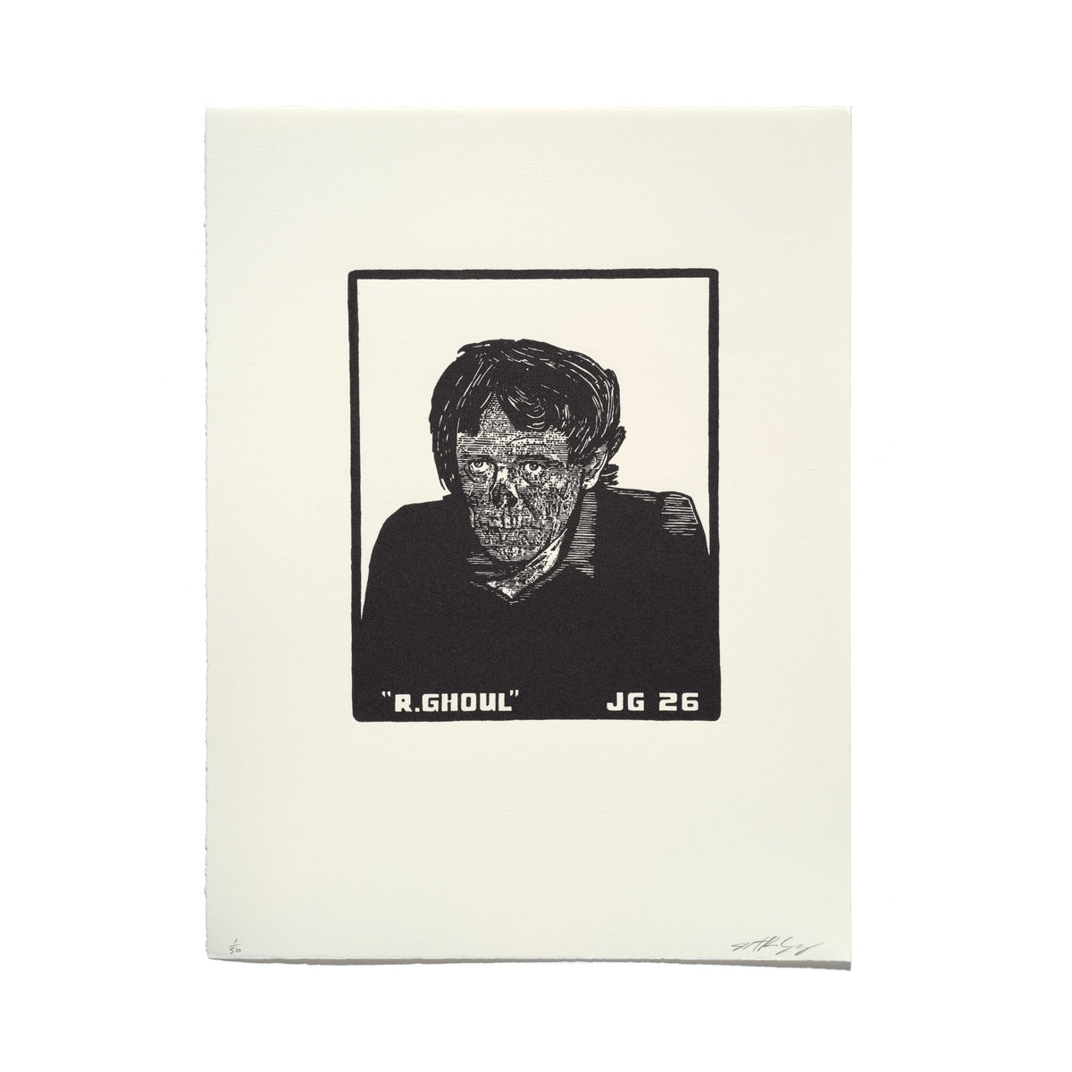 Jason Greig "R. GHOUL" limited edition relief print