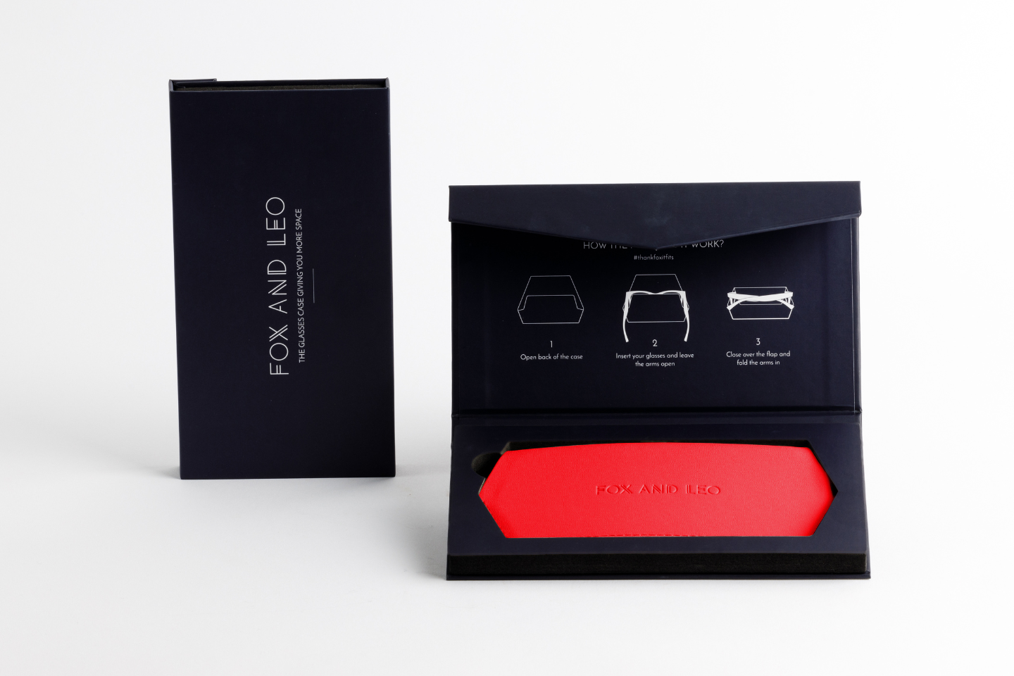 Slimline Glasses Case - Poppy Red