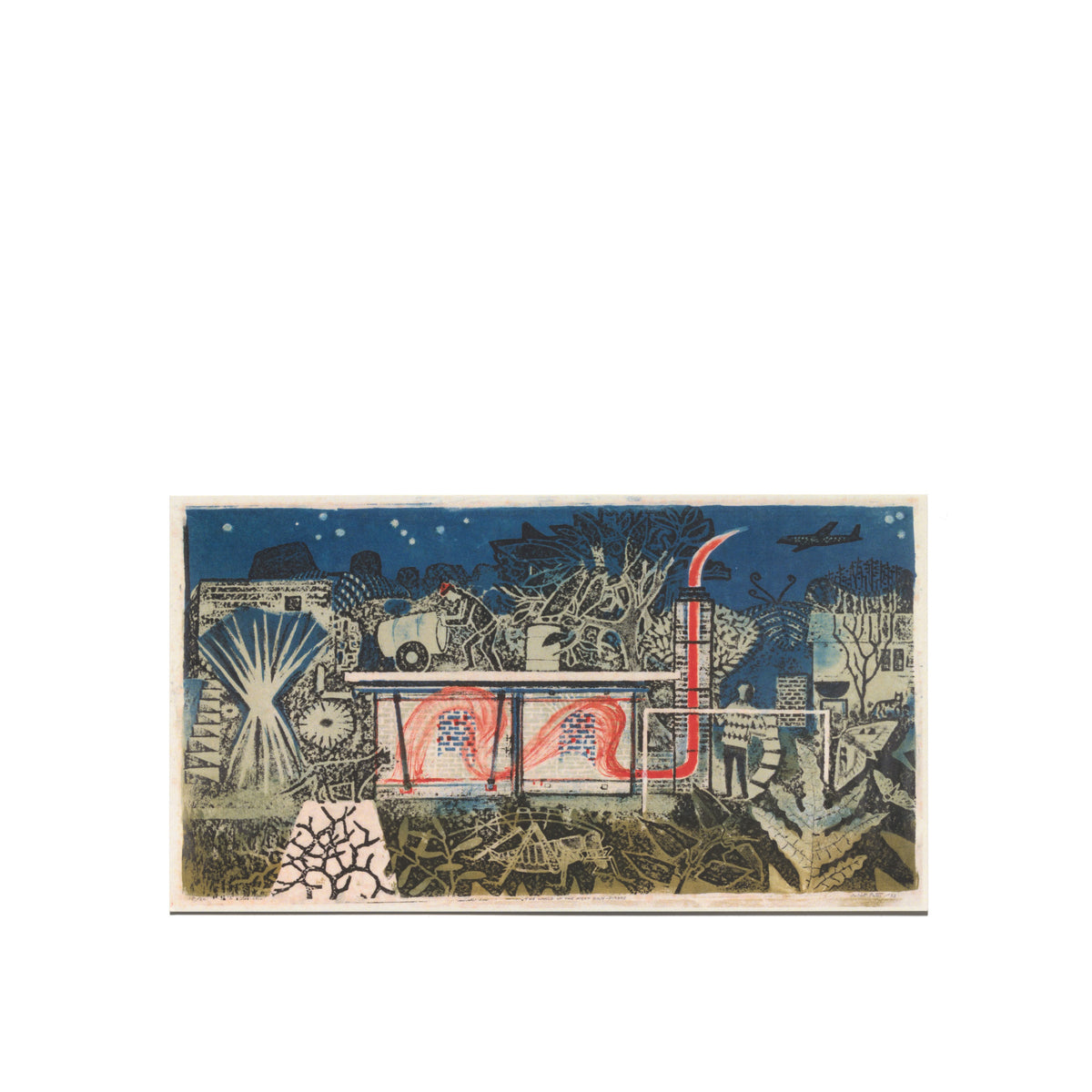 Juliet Peter "The World Of The Night Kiln Firers" Postcard