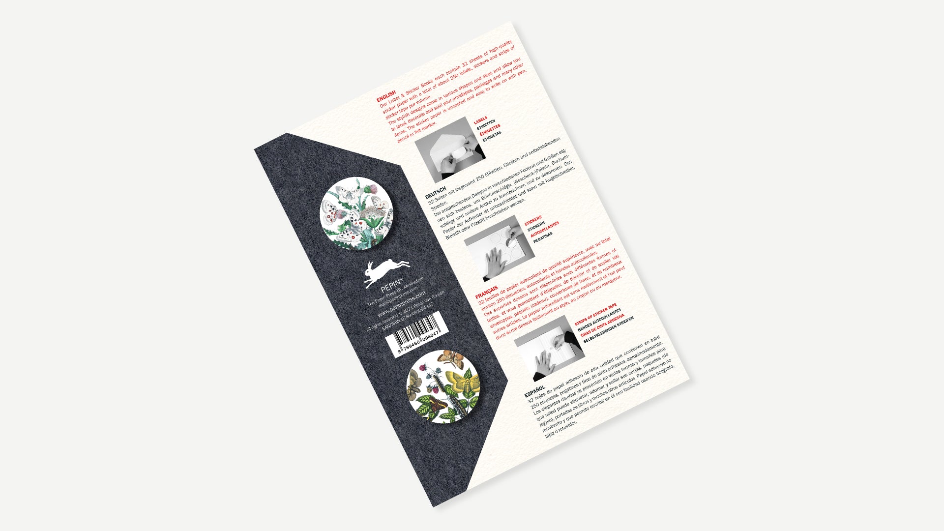 Pepin Butterflies Label & Sticker Book