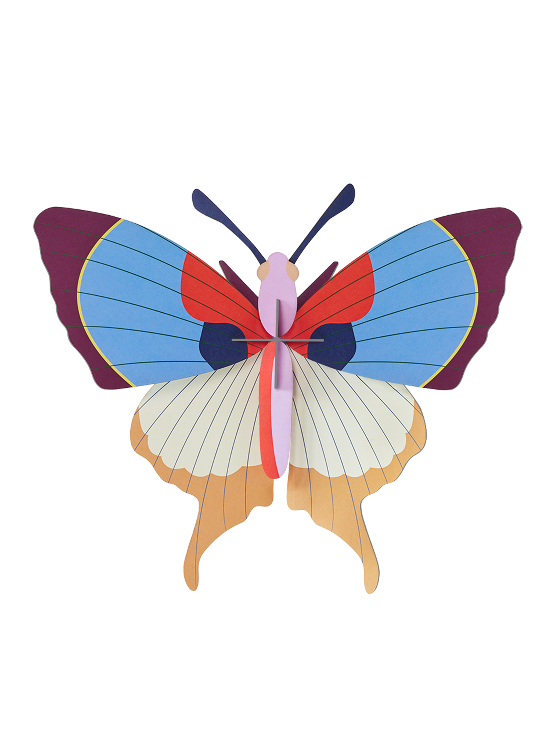 Plum Fringe Butterfly Wall Art