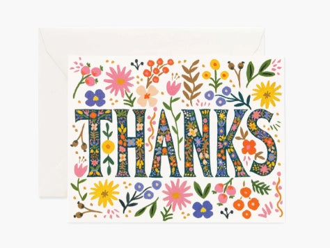 Thanks Floral Card