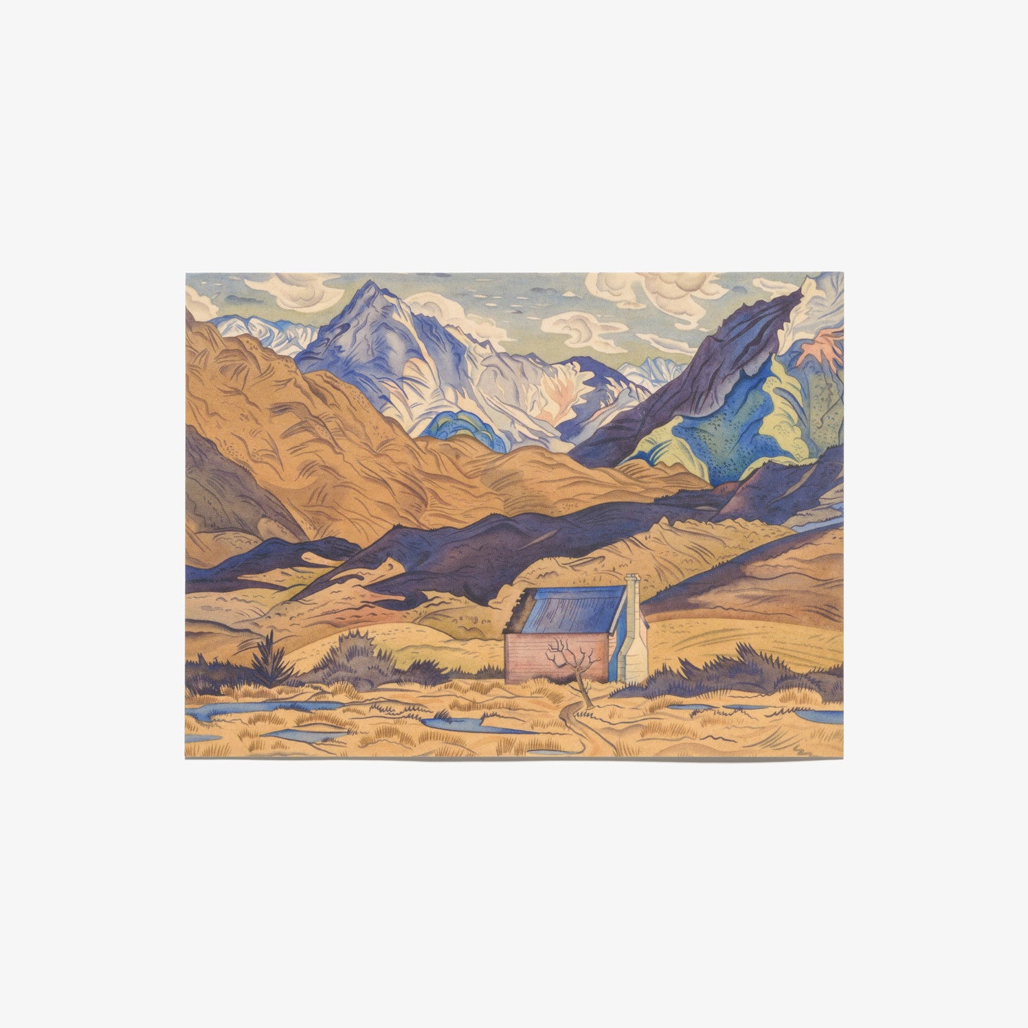 Rita Angus Mountains, Cass Postcard