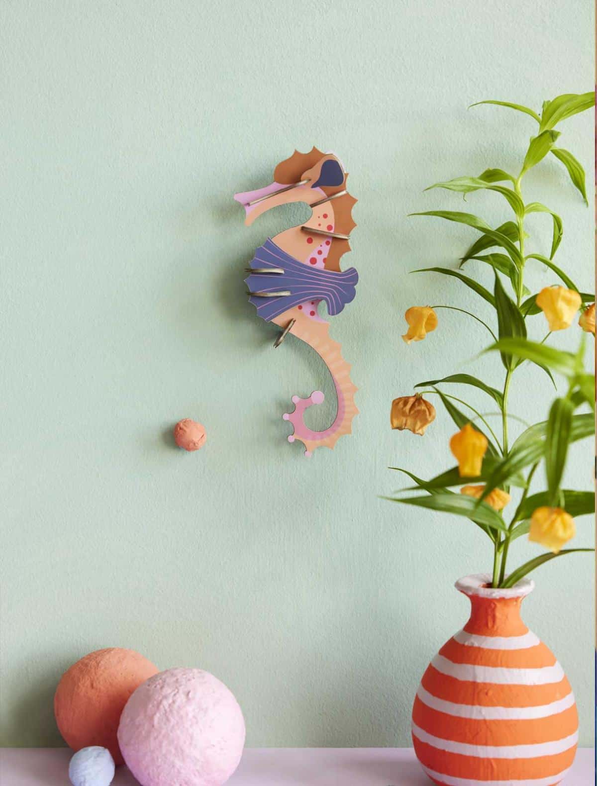 Pink Seahorse Wall Art